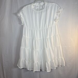 Women’s  FOTEISY Sleeveless White Lined Dress Size Medium NWT